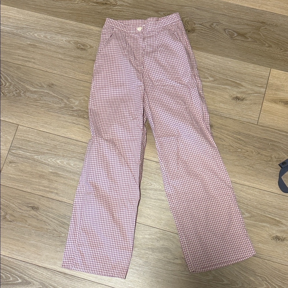 Lisa Says Gah Pink Checkered Pants